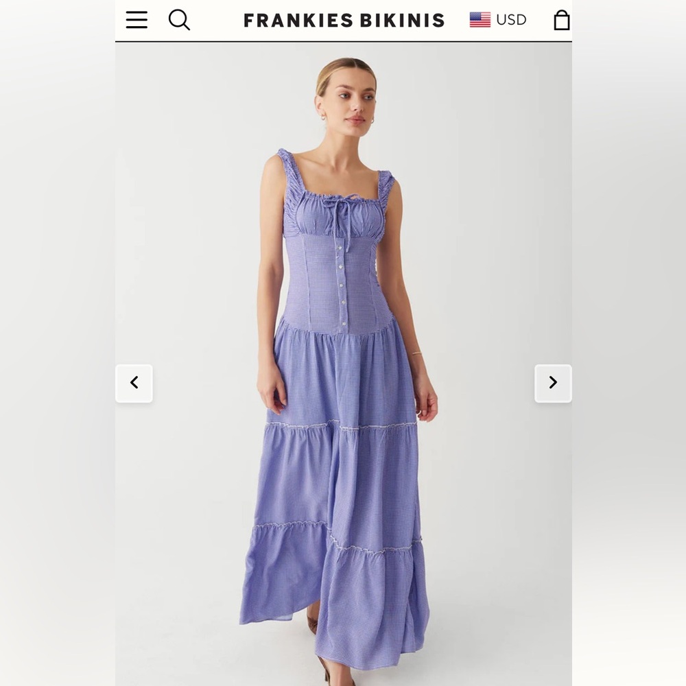 Never been worn.. Frankie’s Bikinis gingham dress